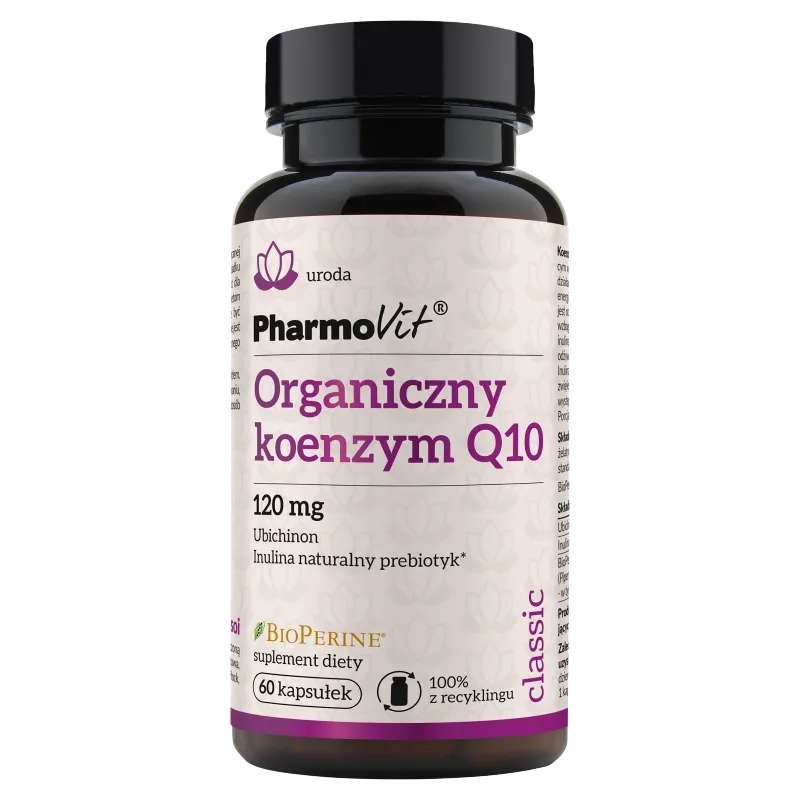 Organiczny Koenzym Q10 Pharmovit, suplement diety, 60 kapsułek