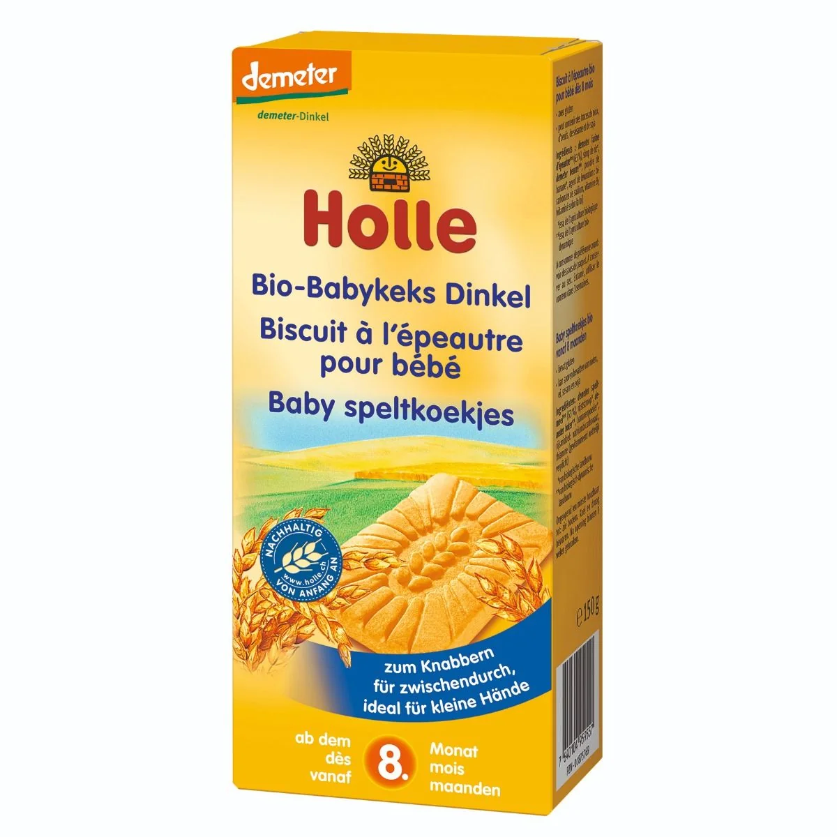 Holle ciasteczka orkiszowe od 8 miesiąca, 150g. Data ważności: 21.10.2026
