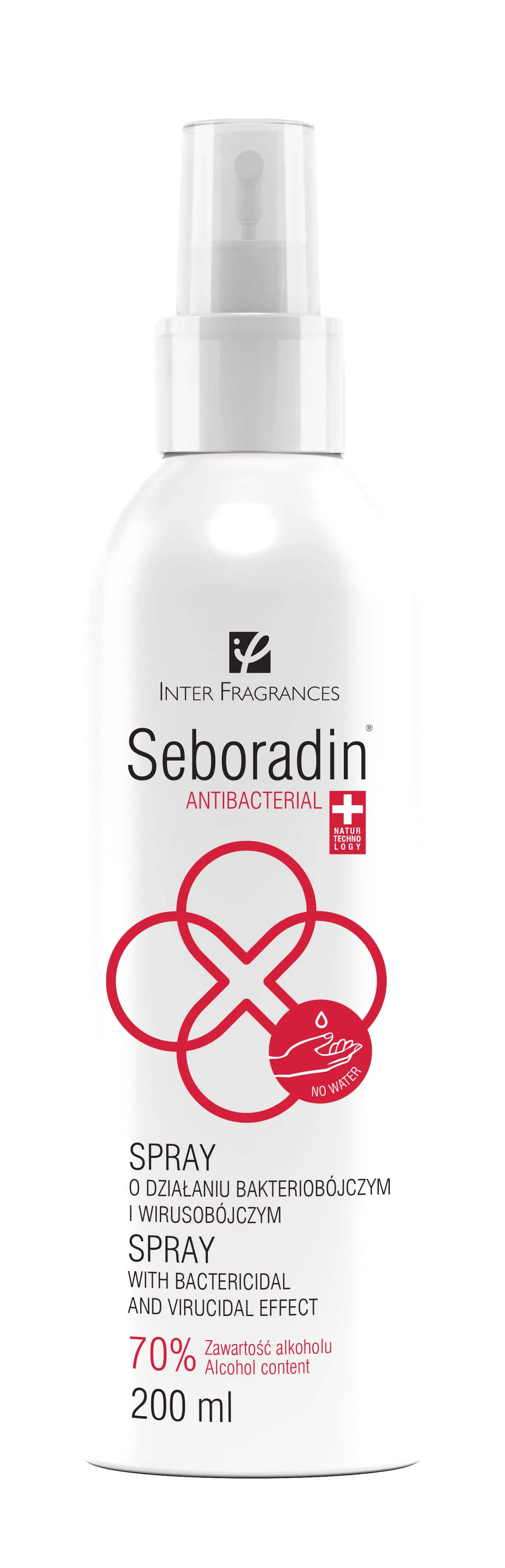Seboradin  Antibacterial, spray o działaniu bakteriobójczym i wirusobójczym, 200 ml