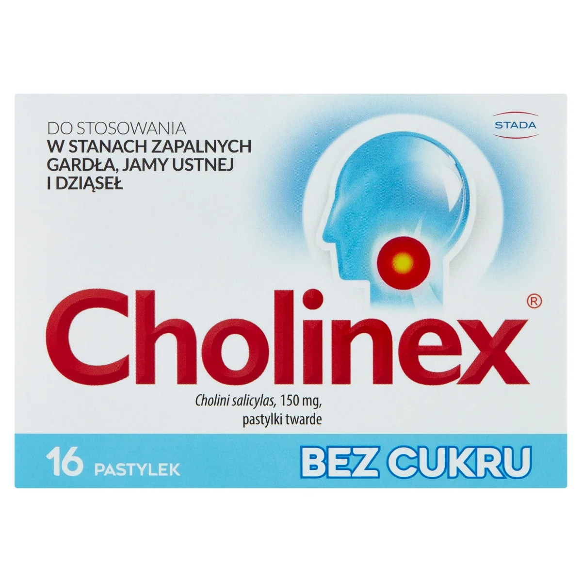 Cholinex bez cukru 16 pastylek