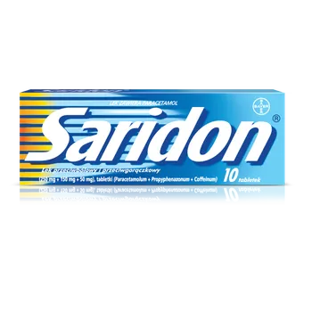 Saridon, 0,25g+0,15g+0,05g, 10 tabletek 