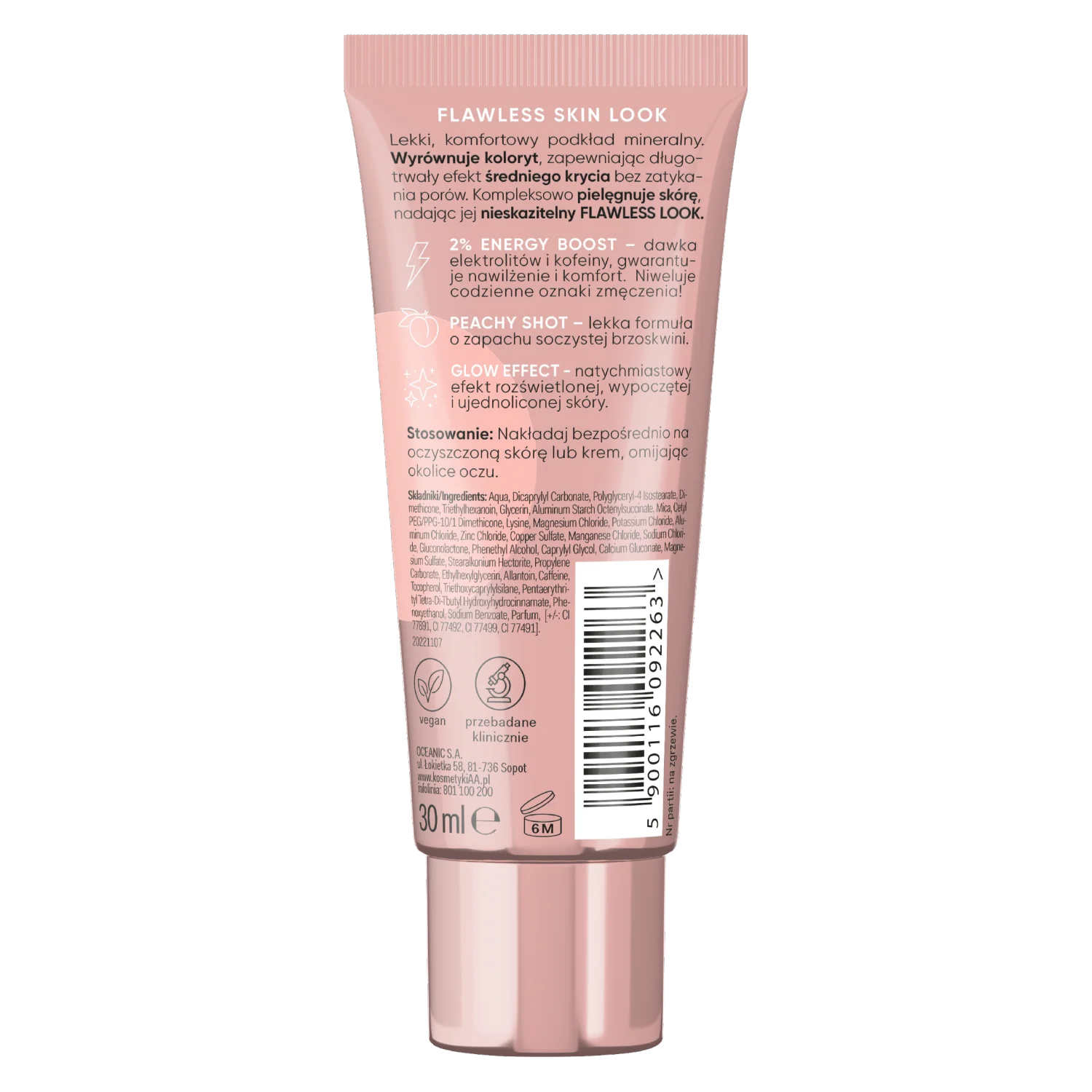 AA YOU.mmy Skin podkład mineralny dodający blasku, 02 Nude, 30 ml