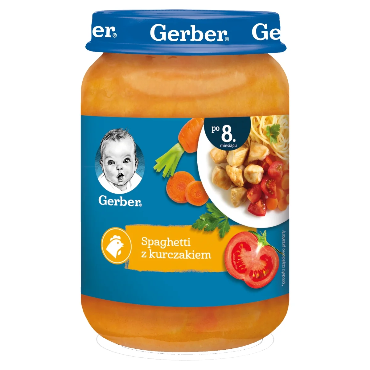 Gerber spaghetti z kurczakiem dla niemowląt, po 8. miesiącu, 190 g