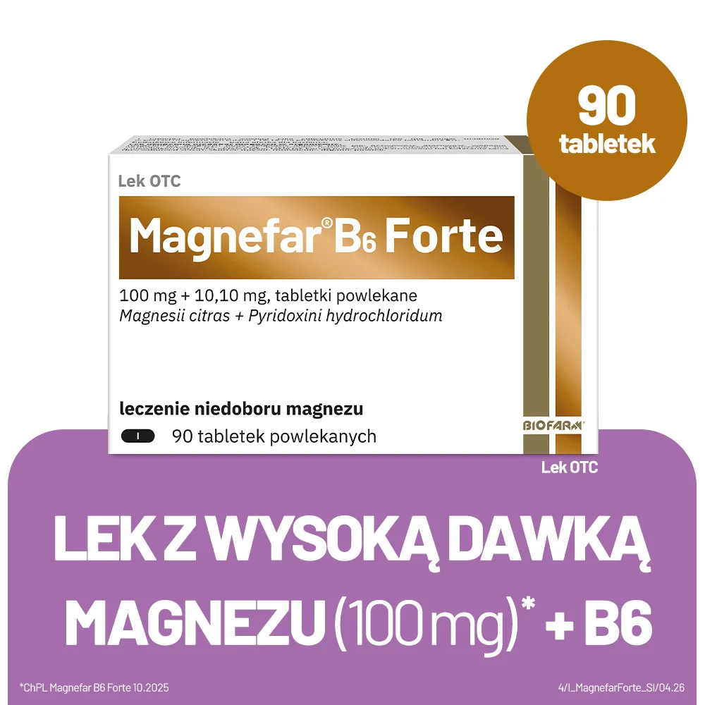 Magnefar B6 forte 90 tabletek