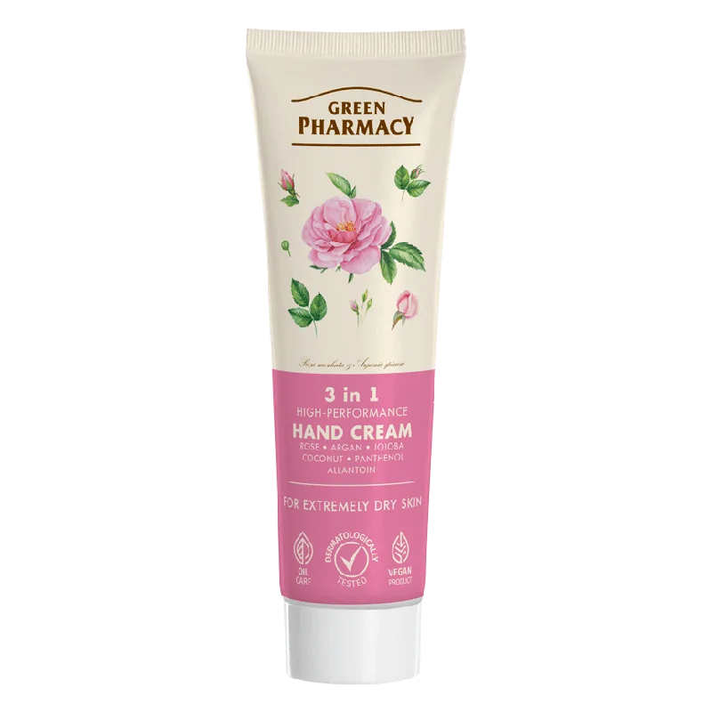 Green Pharmacy krem do rąk 3 w 1, róża, 100 ml