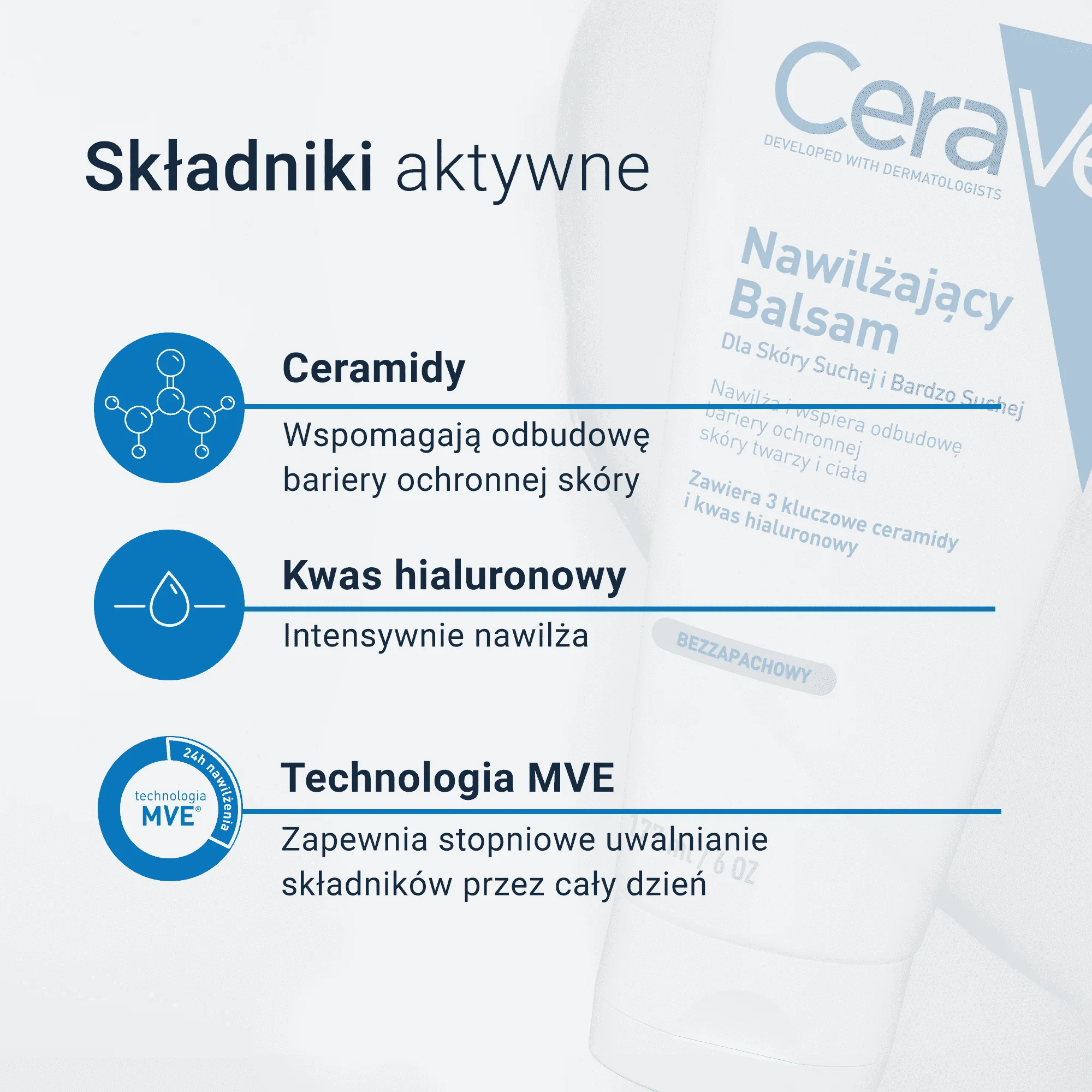 CeraVe balsam nawilżający do twarzy i ciała z ceramidami, 177 ml