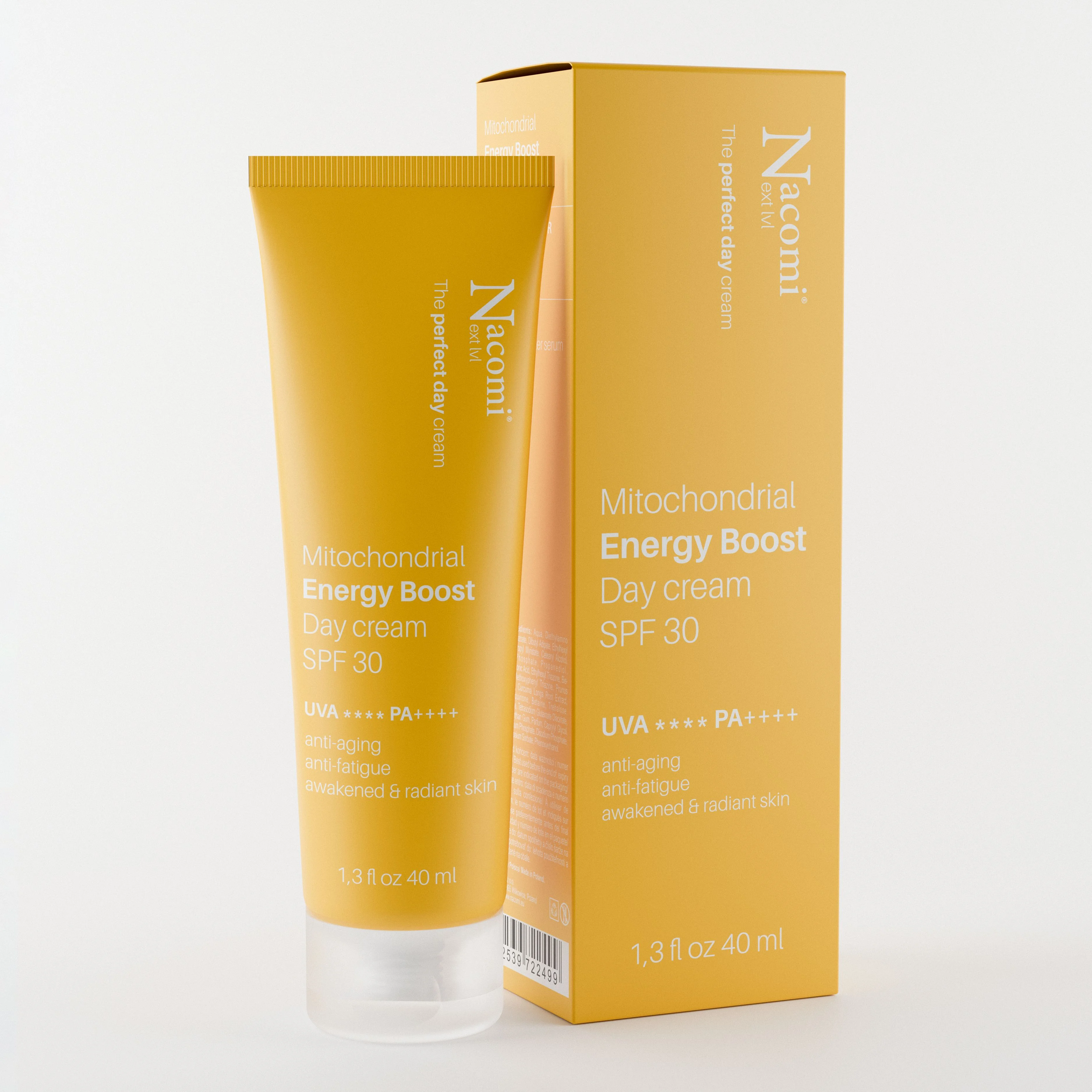 Nacomi Mitochondrial Energy Boost energetyzujący krem na dzień SPF 30, 40 ml