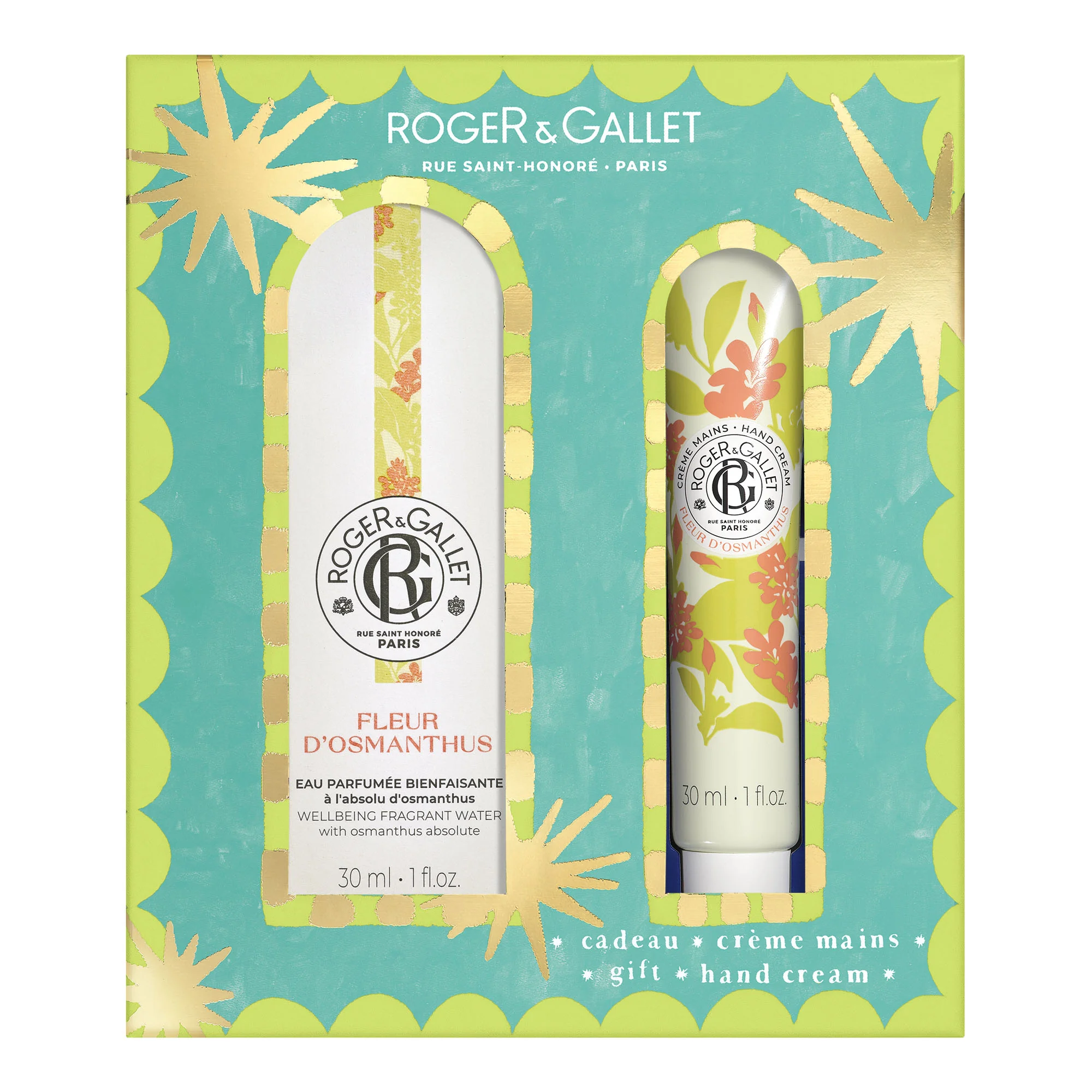 Roger & Gallet Zestaw woda Fleur d'Osmanthus, 30 ml + krem do rąk, 30 ml