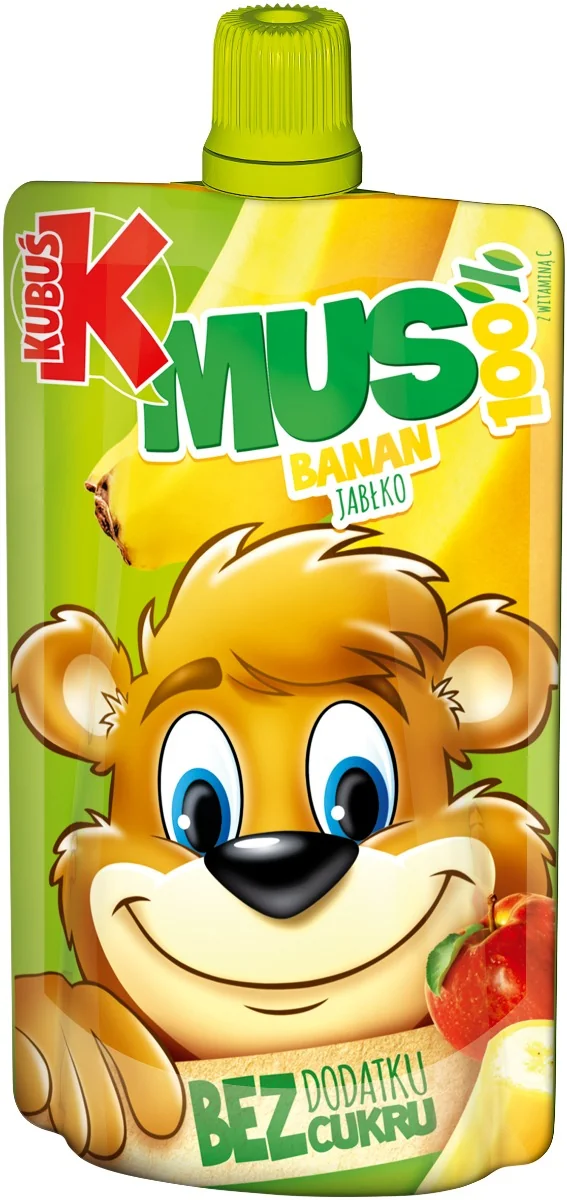 Kubuś mus 100% mus banan jabłko, 100 g