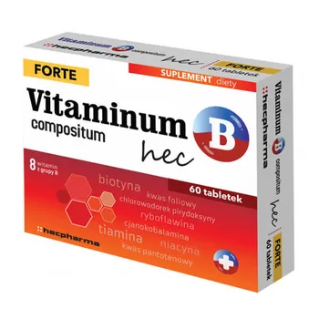 Vitaminum B Compositum Forte Hec, suplement diety, 60 tabletek 