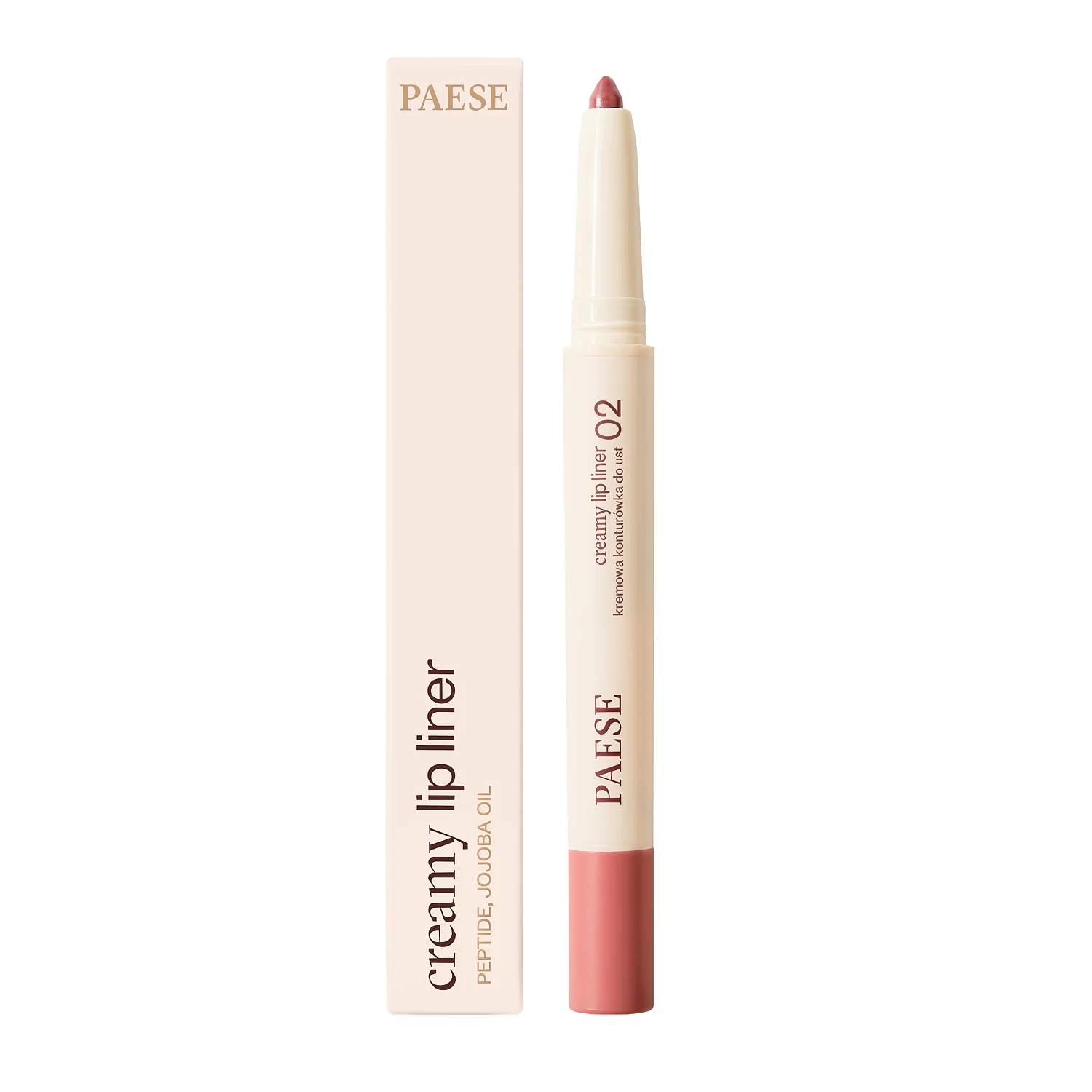 Paese Creamy Lip Liner kremowa konturówka do ust 02 Blush Crush, 0,6 g