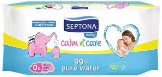 Septona, chusteczki dla dzieci zawierajace 99% wody, 64 sztuki