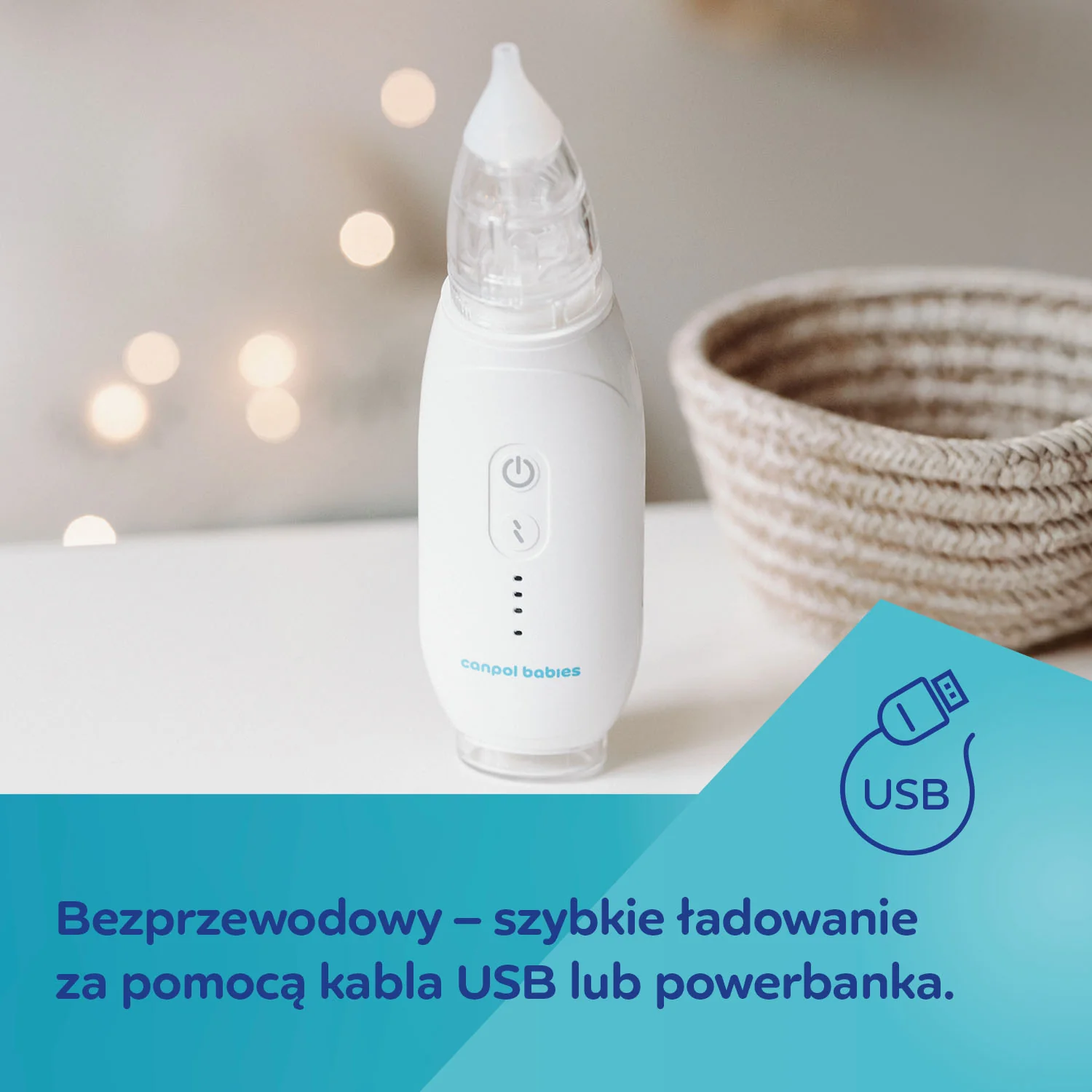 Canpol Babies Elektryczny aspirator do nosa Easy Natural 9/319, 1 sztuka