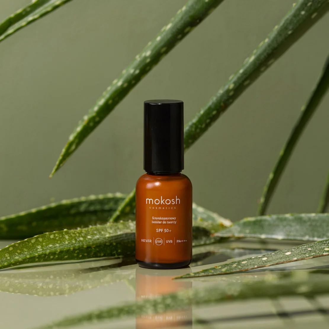 Mokosh szerokopasmowy booster do twarzy SPF50+ aloes, 30 ml