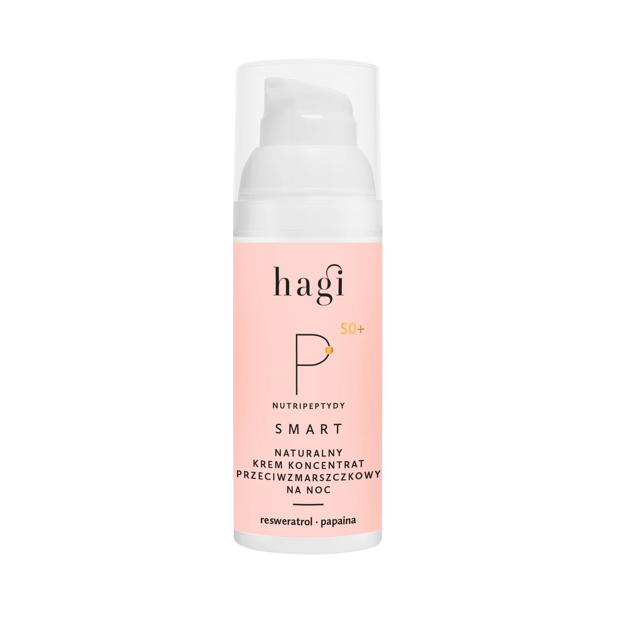 Hagi Smart P naturalny krem przeciwzmarszczkowy na noc z nutripeptydami, 50 ml