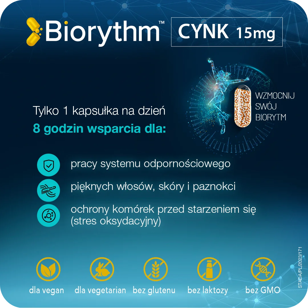 BIOrythm Cynk 15 mg 30 kapsułek