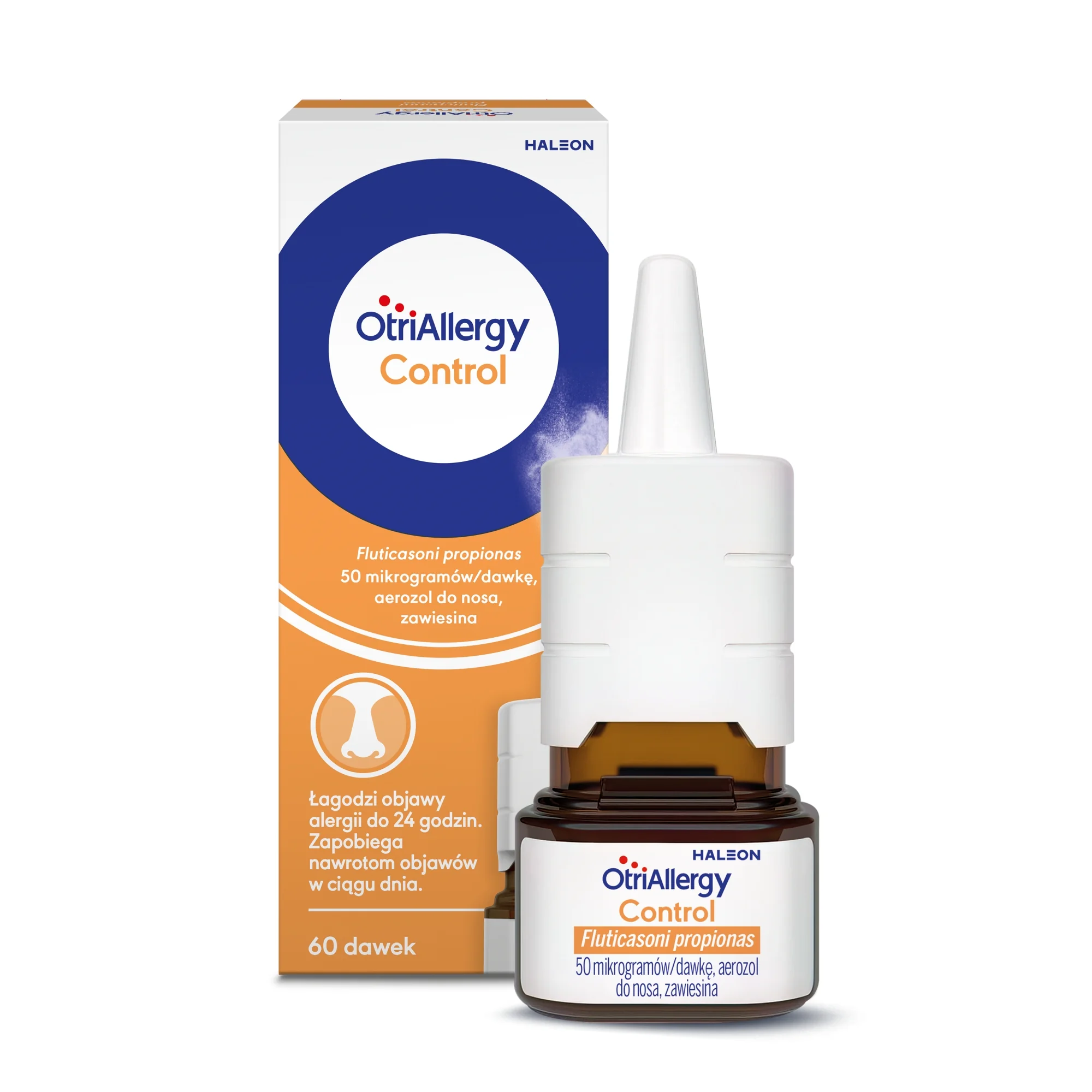 OtriAllergy Control 50 mikrogramów/dawkę aerozol do nosa, 60 dawek