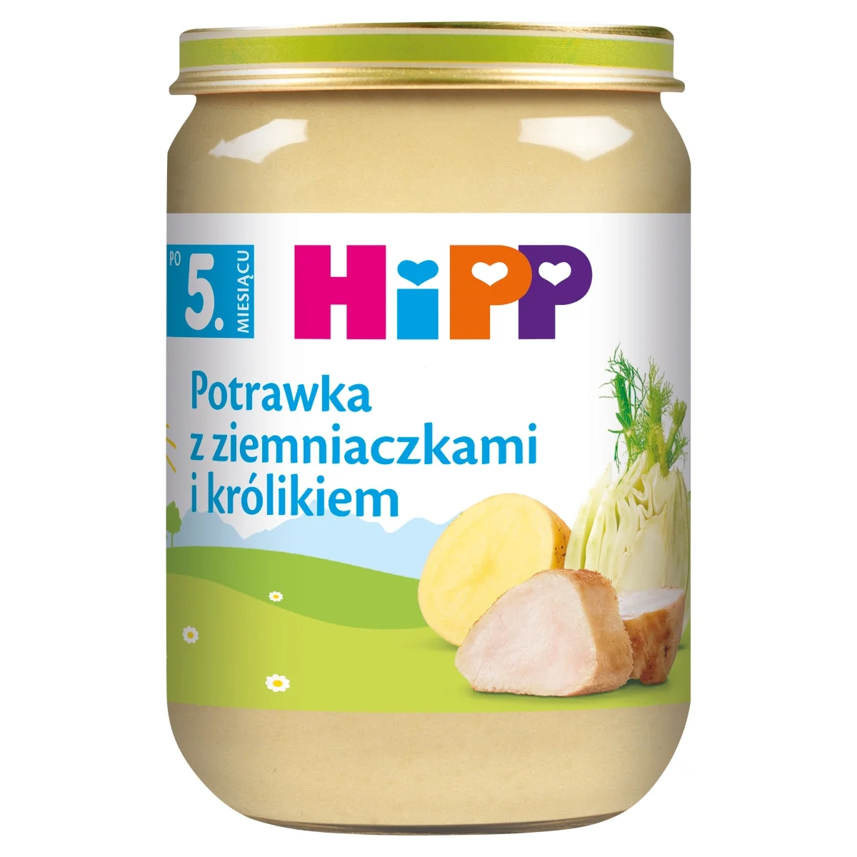 HiPP potrawka z ziemniaczkami i królikiem, po 5. miesiącu, 190 g