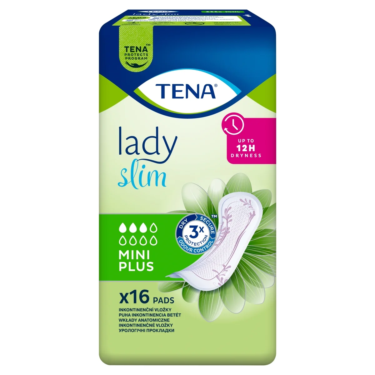TENA Lady Slim wkłady anatomiczne Mini Plus, 16 sztuk