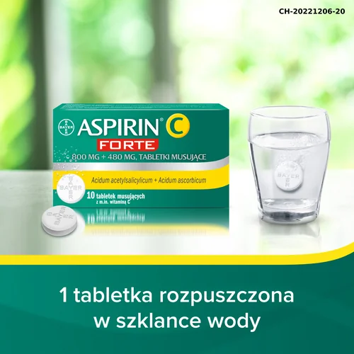 Aspirin C 400 mg + 240 mg, 40 tabletek musujących