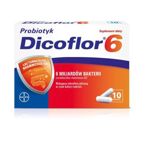 Dicoflor 6, suplement diety, 10 kapsułek 