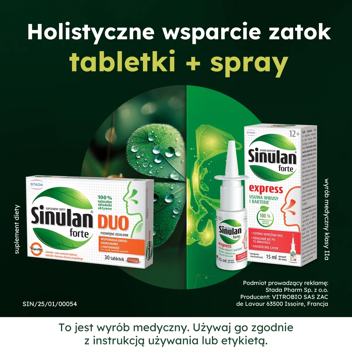 Sinulan Duo Forte suplement diety, 60 tabletek powlekanych
