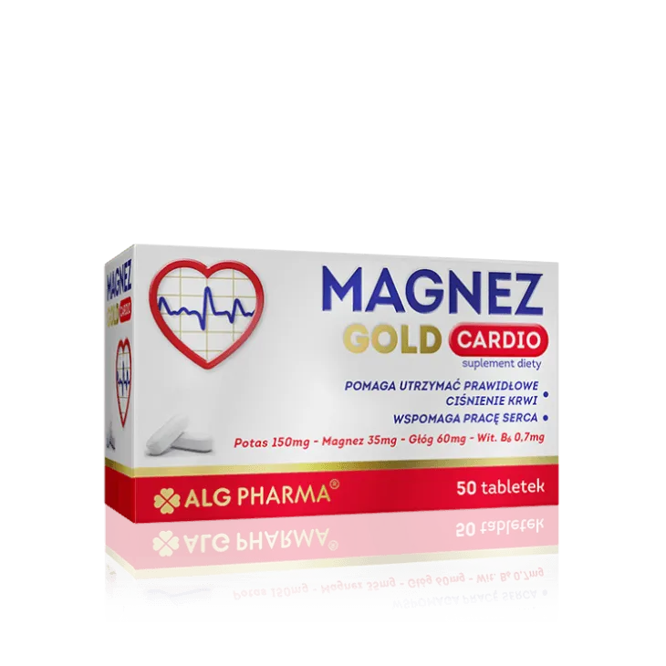 Magnez Gold Cardio, suplement diety, 50 tabletek powlekanych