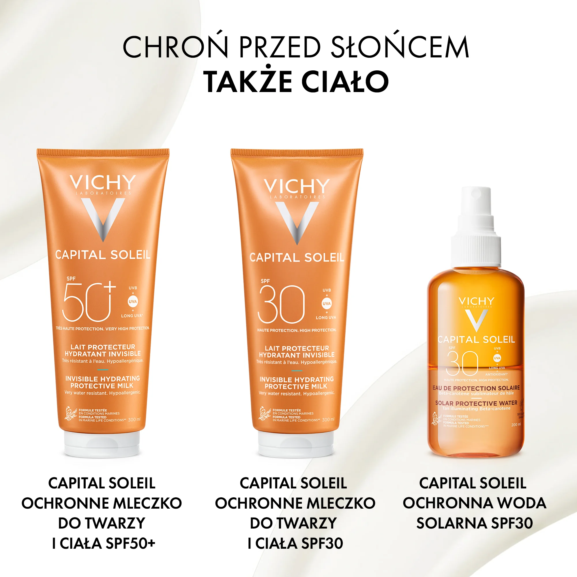 Vichy Capital Soleil, Krem aksamitny SPF50+, 50ml