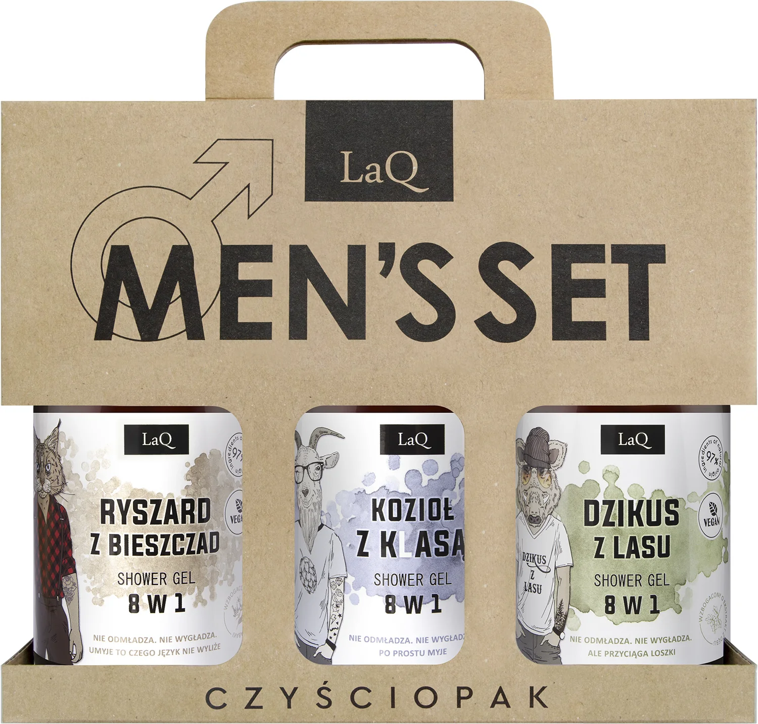 LaQ Czyściopak Ich Troje TRIO Z LASU 3 x żel pod prysznic, 500 ml