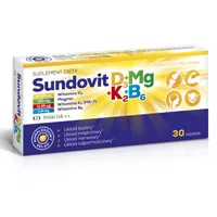 Sundovit D3+Mg+K2+B6, suplement diety, tabletki, 30sztuk