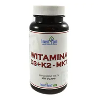 Invent Farm Witamina D3 + K2 MK7, suplement diety, 60 kapsułek