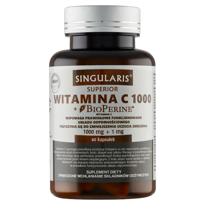 Singularis Superior Witamina C 1000 + Bioperine, suplement diety, 60 kapsułek