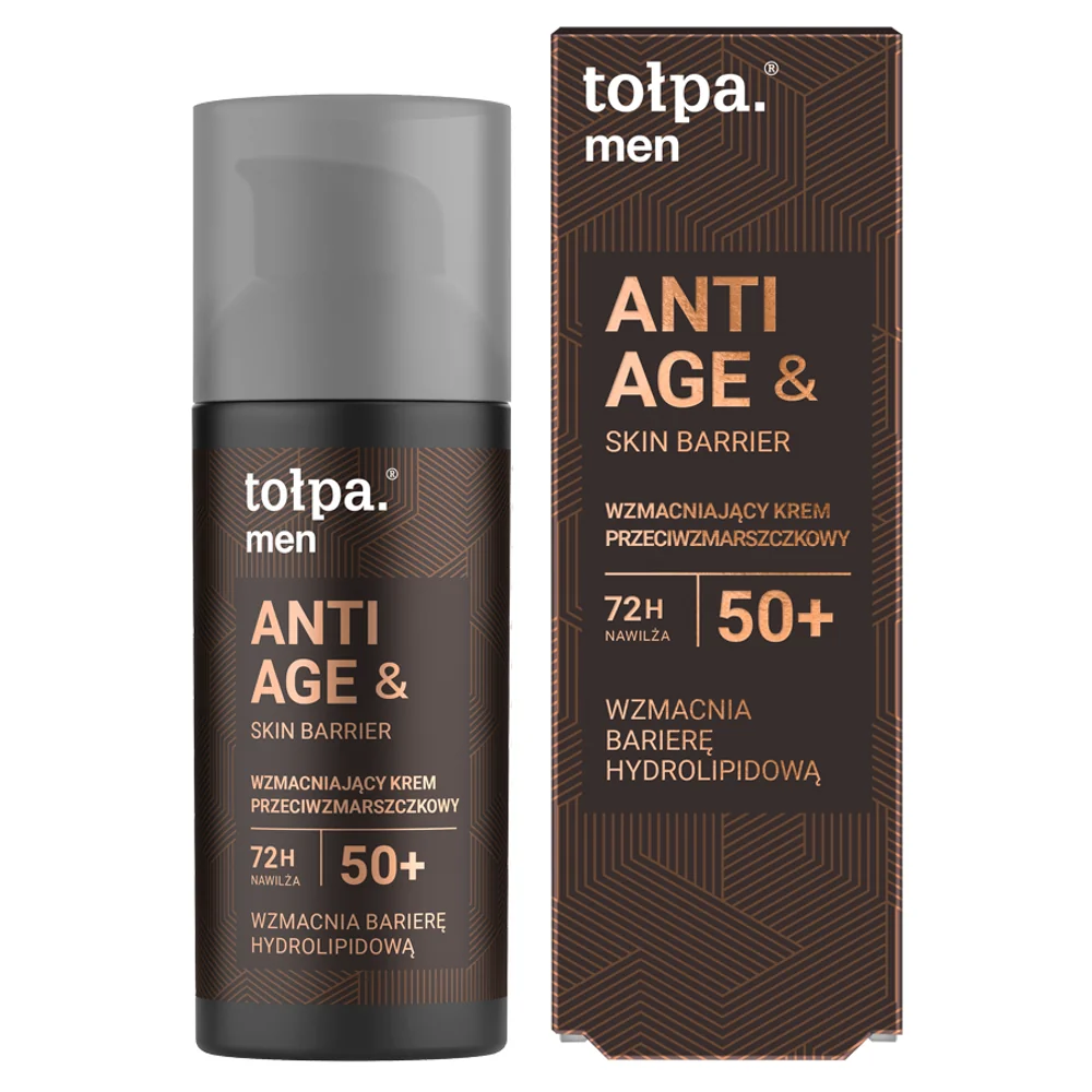 Tołpa Men Anti Age & Skin Barrier wzmacniający krem przeciwzmarszczkowy 50+, 50 ml