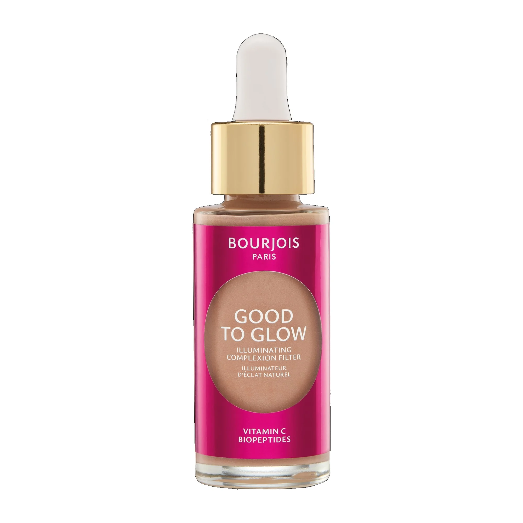 Bourjois Good To Glow multifunkcyjny rozświetlacz, podkład, baza 3w1 do twarzy, 04 Light Medium, 30 ml