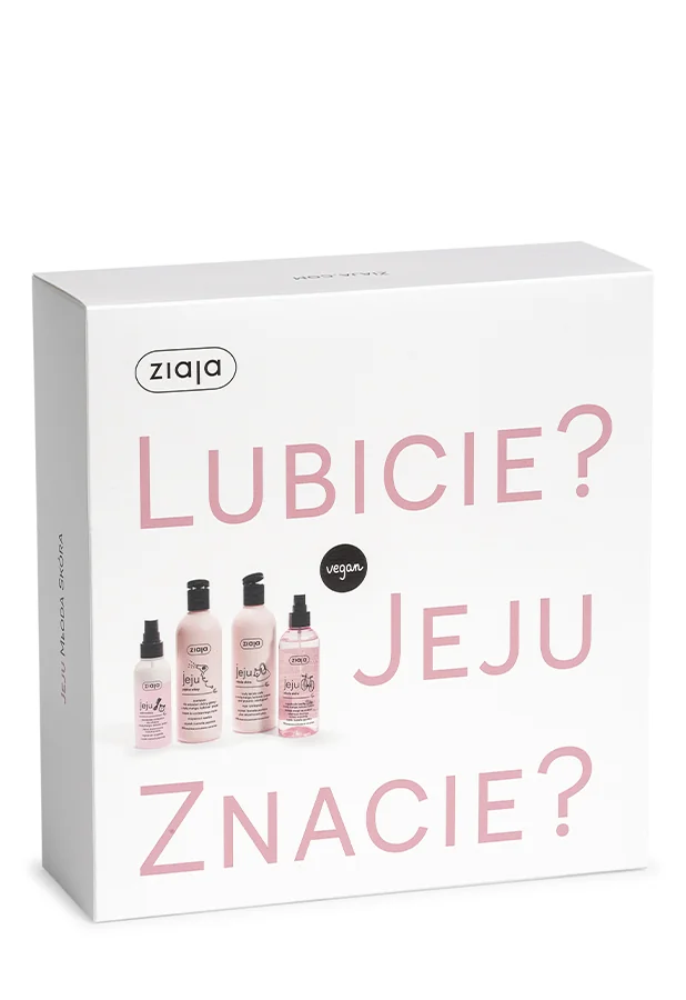 Ziaja Jeju Różowa żel pod prysznic 300 ml+ szampon do włosów i 300 ml + odżywka do włosów, 125 ml + mgiełka do twarzy i ciała, 200 ml