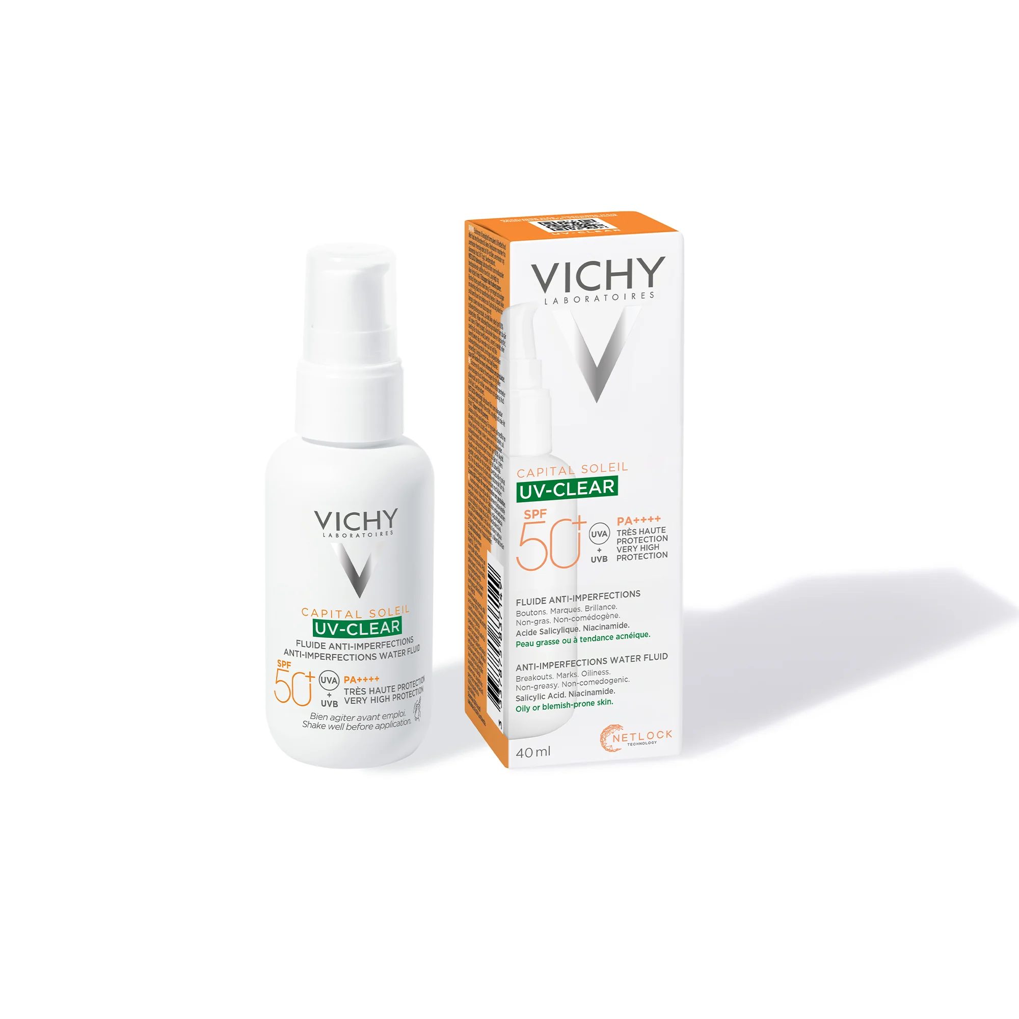 Vichy Capital Soleil UV-Clear fluid przeciw niedoskonałościom SPF 50+, 40 ml