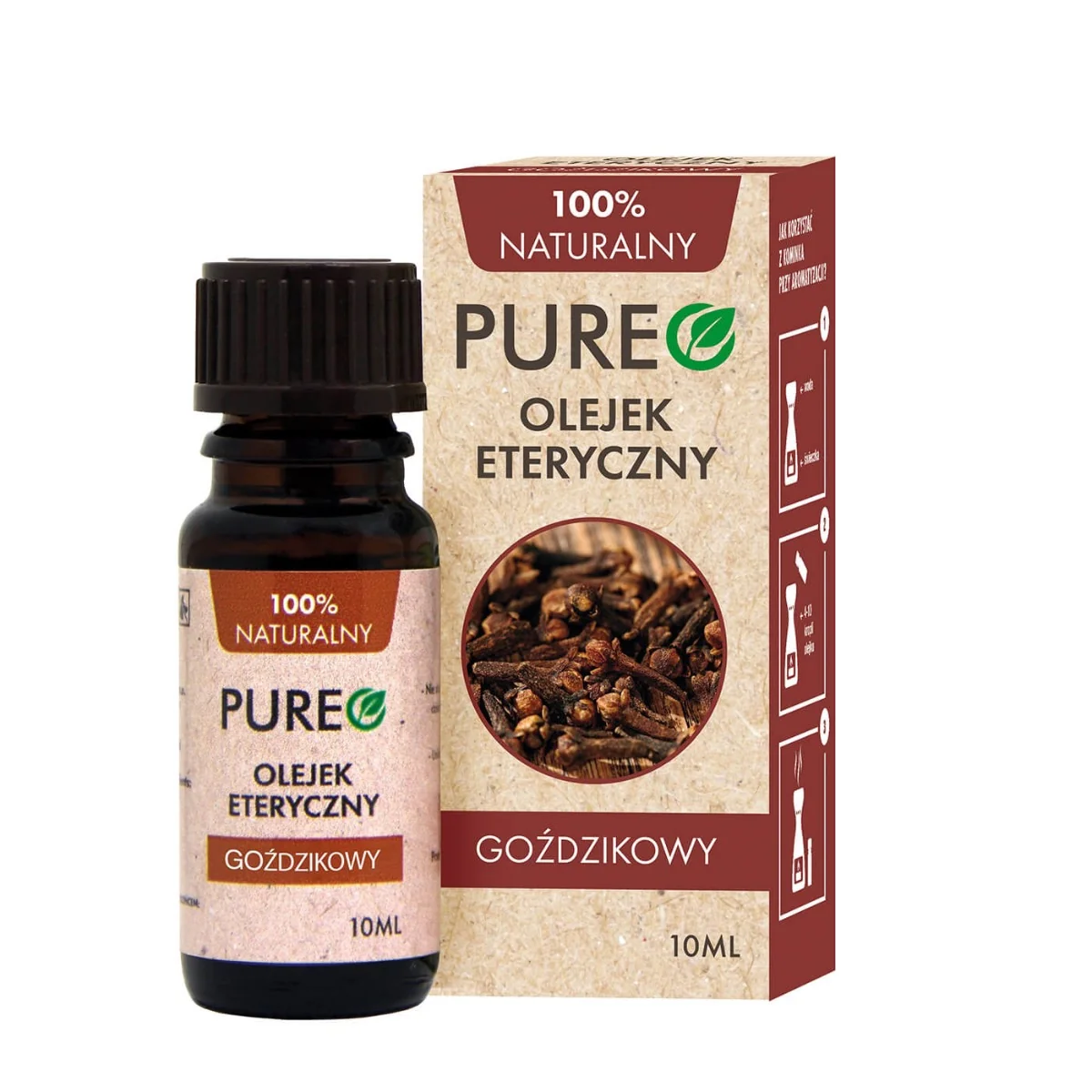 Pureo naturalny olejek eteryczny goździkowy, 10 ml