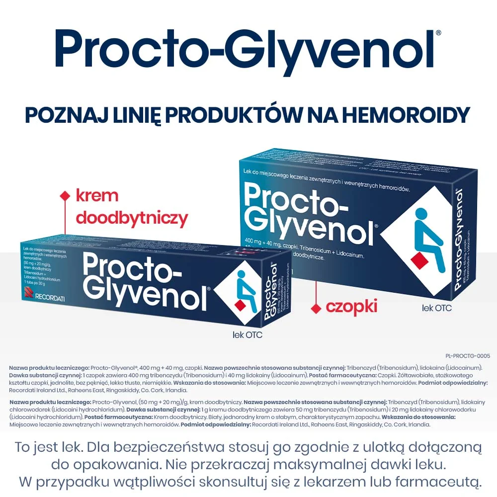 Procto-Glyvenol 50 mg + 20 mg/g, krem doodbytniczy, 30 g