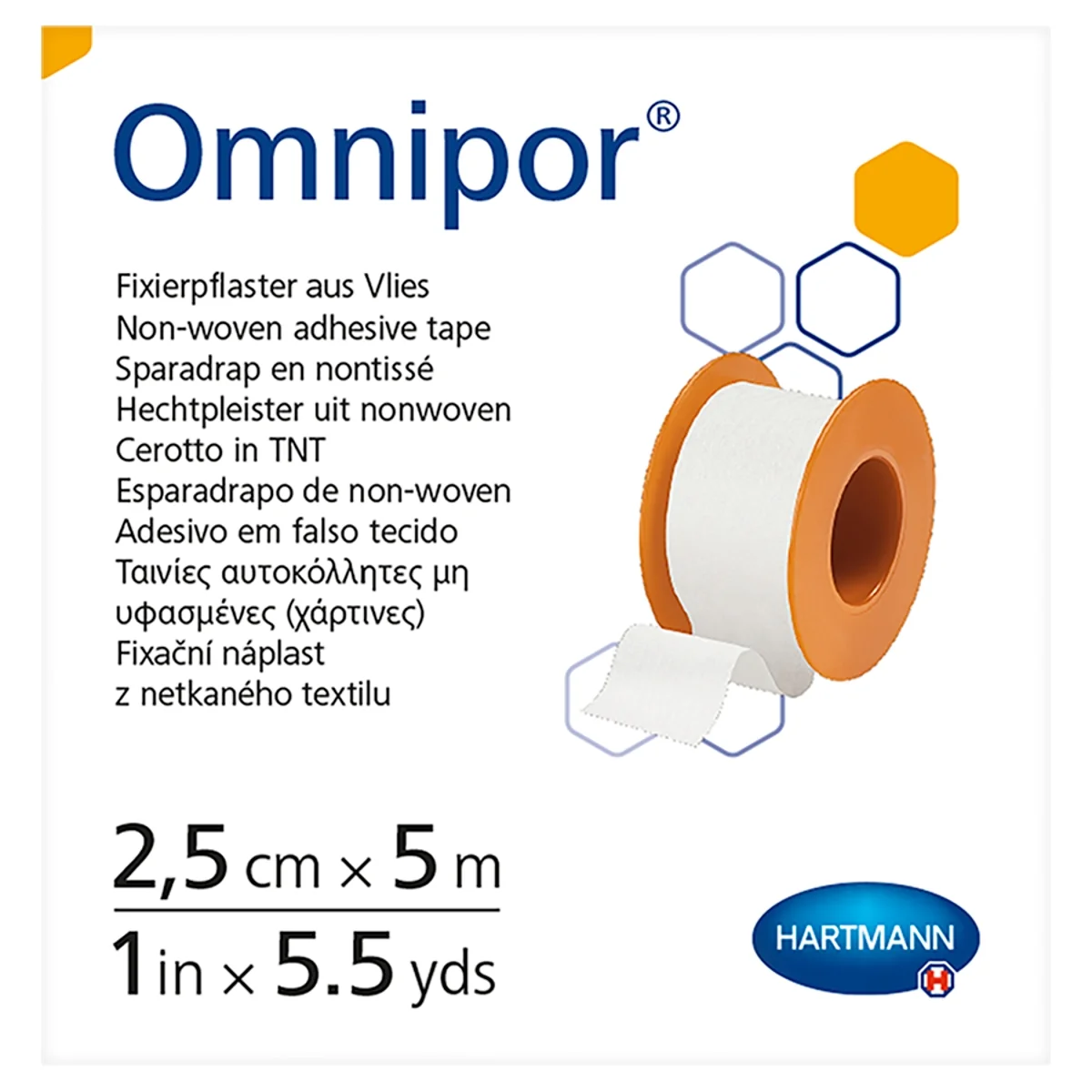 Omnipor plaster włókninowy 2,5 cm x 5 m, 1 szt.