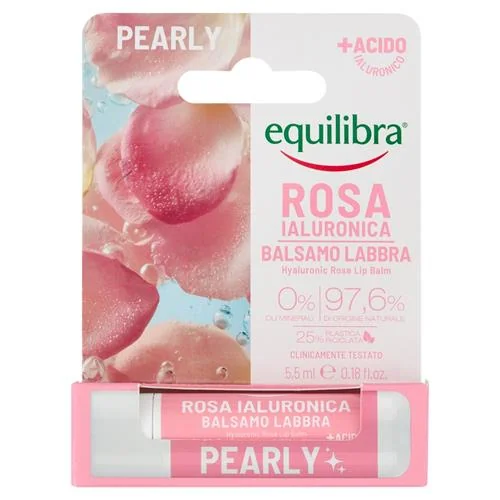 Equilibra różany balsam do ust z kwasem hialuronowym, 5,5 ml