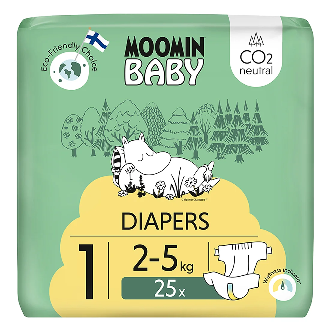 Moomin Baby pieluszki 1 Newborbn, 2-5 kg, 25 szt