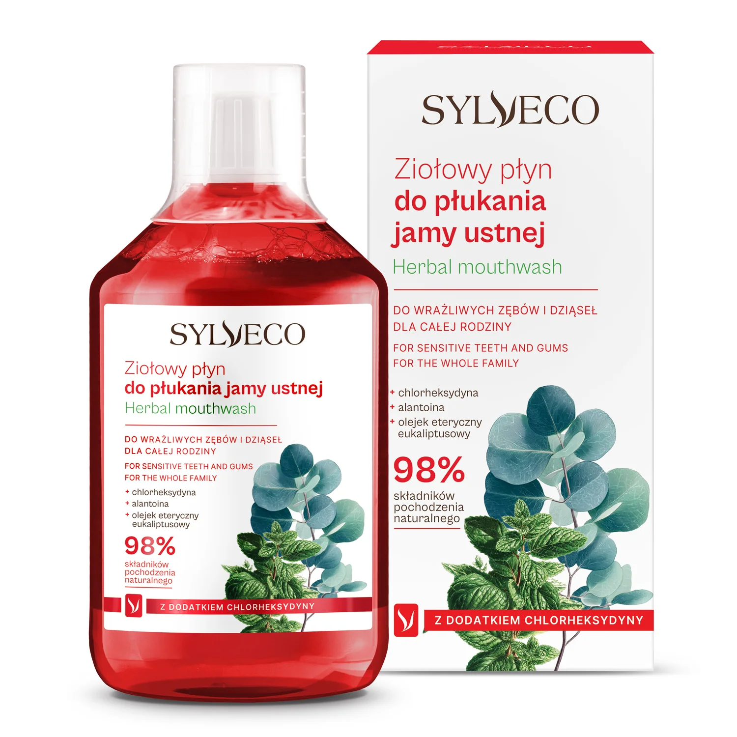Sylveco ziołowy płyn do płukania jamy ustnej z chlorheksydyną, 500 ml