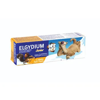 Elgydium Junior Ice Age, pasta do zębów w postaci żelu, tutti - frutti, 50 ml 