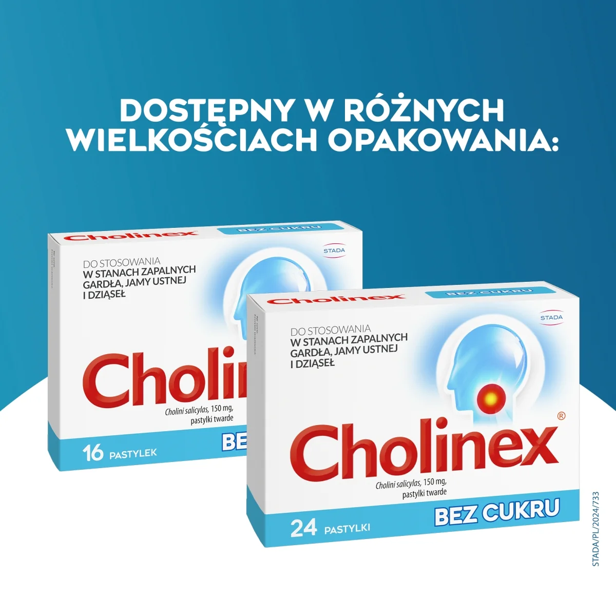 Cholinex bez cukru 16 pastylek