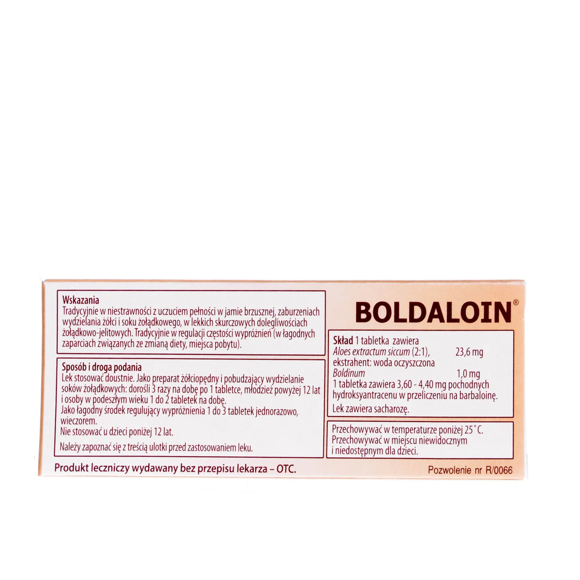 Boldaloin, 30 tabletek 