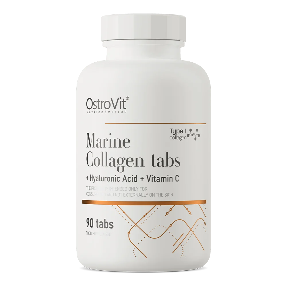 OstroVit Kolagen Morski + Kwas Hialuronowy + Witamina C 90 tabletek