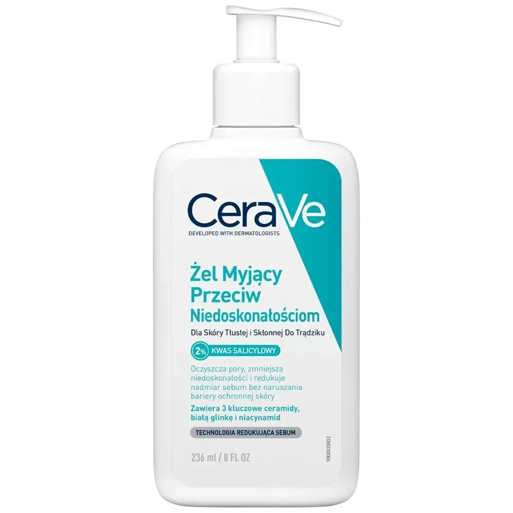 CeraVe żel myjący przeciw niedoskonałościom, 236 ml