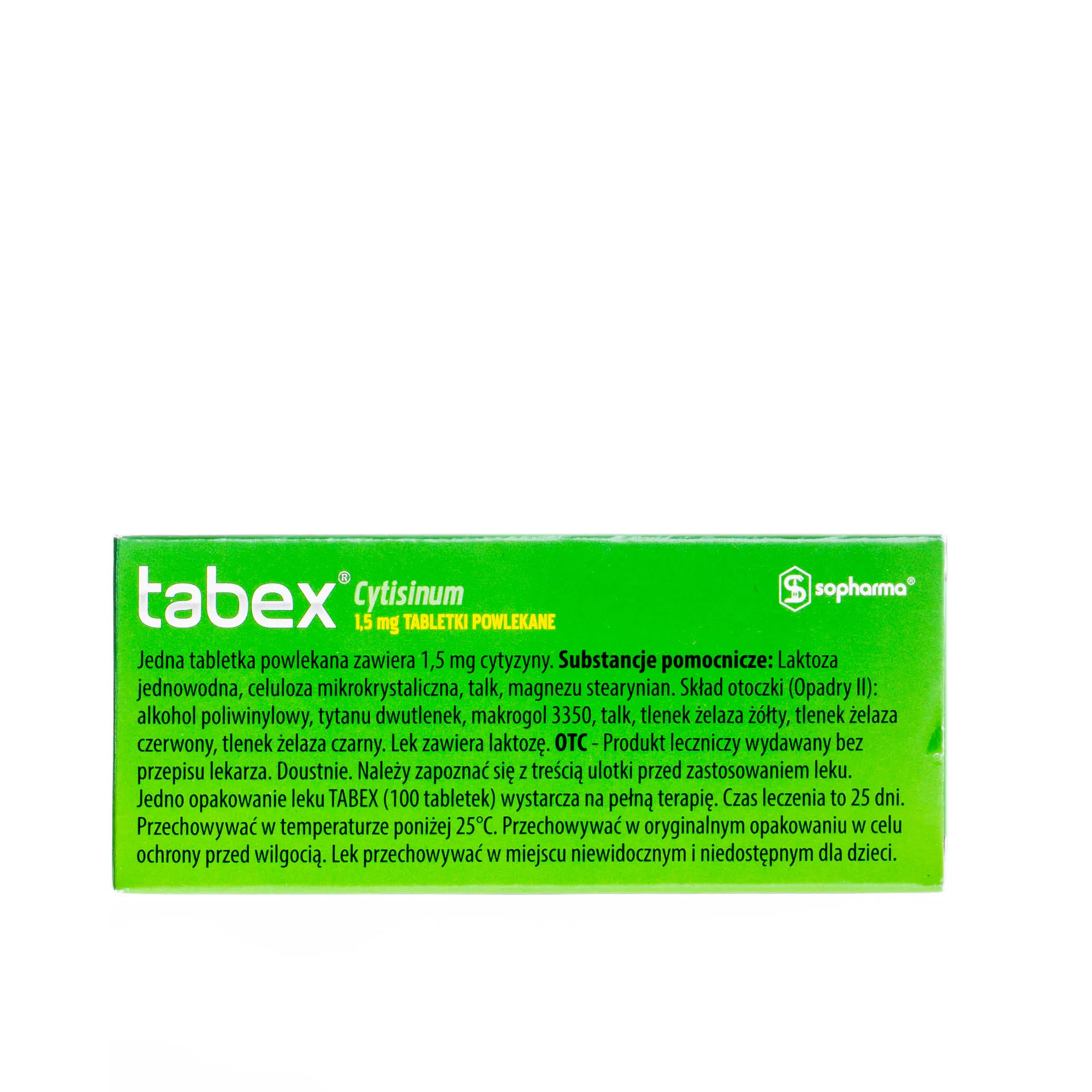 Tabex 1,5 mg, 100 tabletek powlekanych 