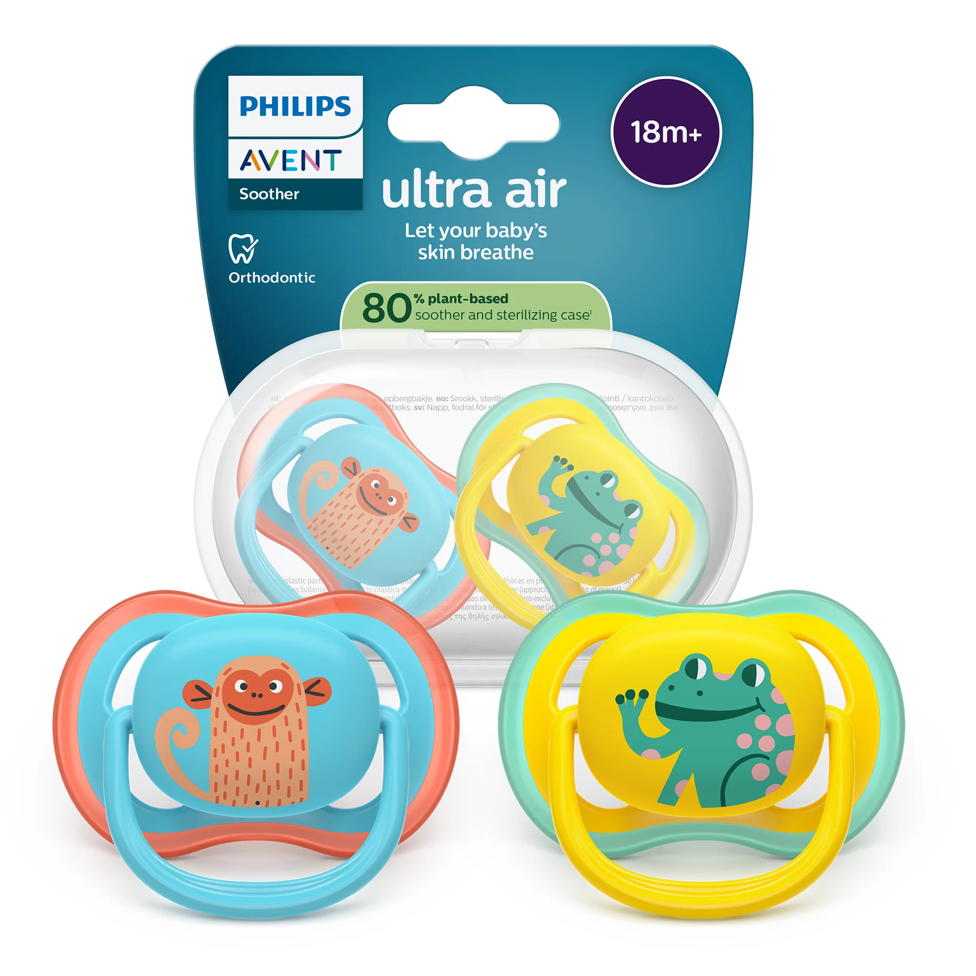 Philips Avent Ultra Air ortodontyczny smoczek uspokajający 18m+, 2 sztuki