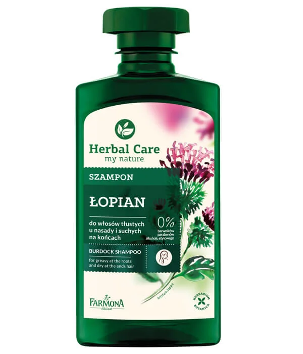 Herbal Care szampon łopianowy do włosów tłustych u nasady i suchych na końcach, 330 ml